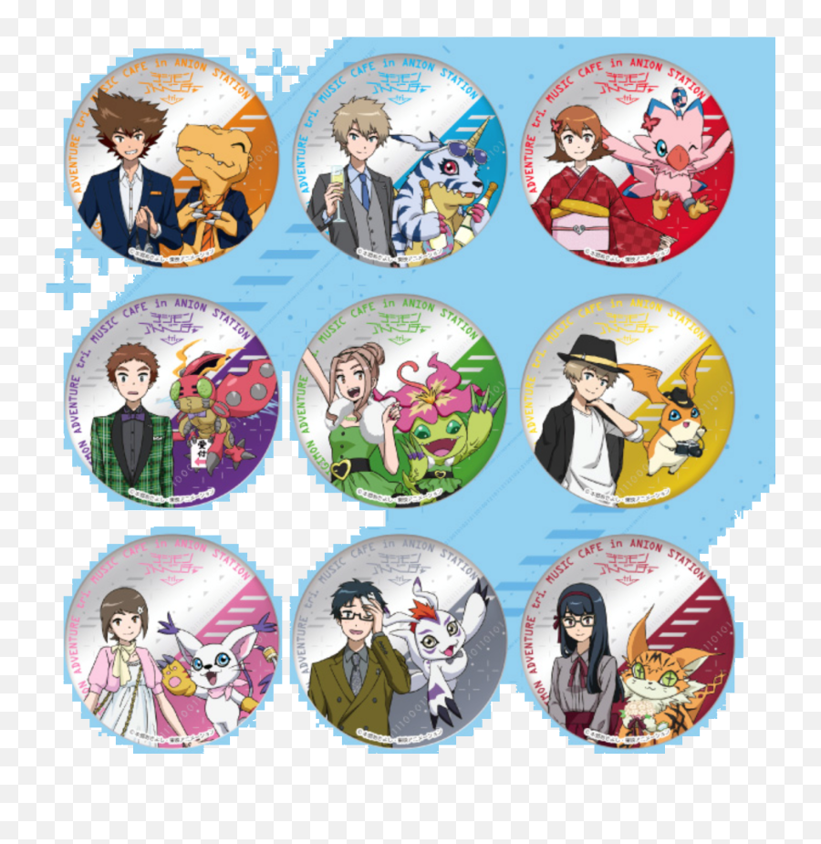 Aitai☆Kuji Digimon Adventure Tri Music Cafe in Ani On Station Final Party  Goods Acrylic Stands