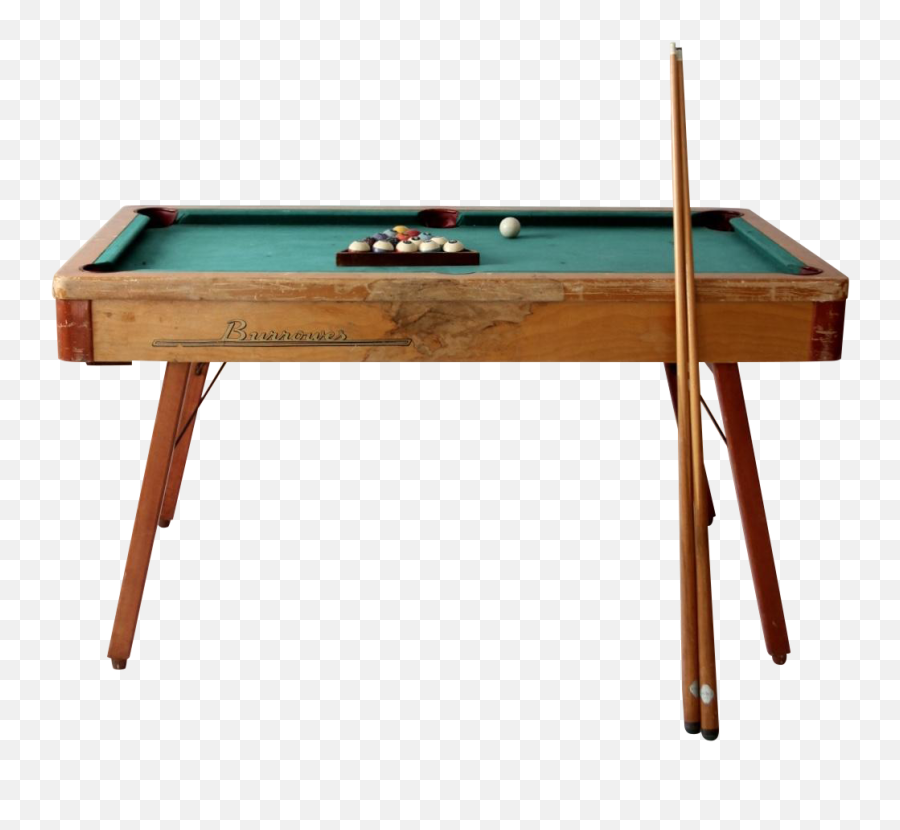 Mid - Century Burrowes Portable Pool Table Billiard Table Png,Pool Table Png