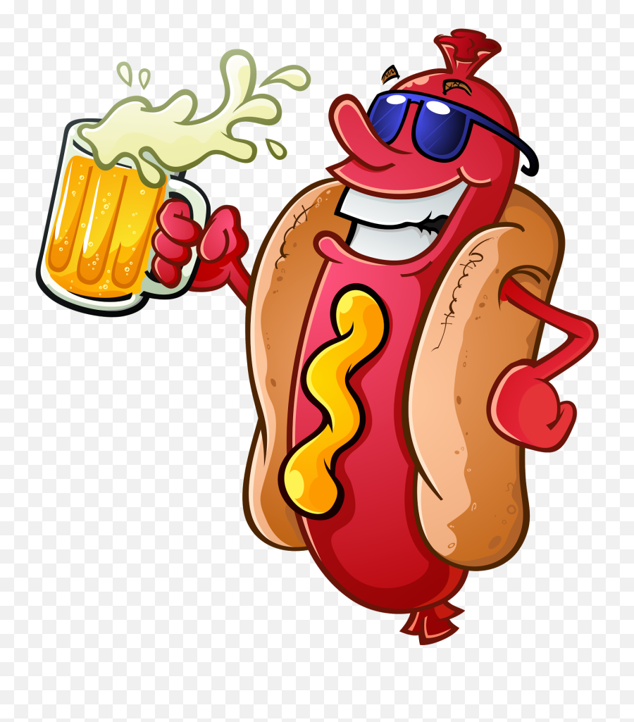 Fork Clipart Hot Dog - Funny Hot Dog Png,Hotdog Png