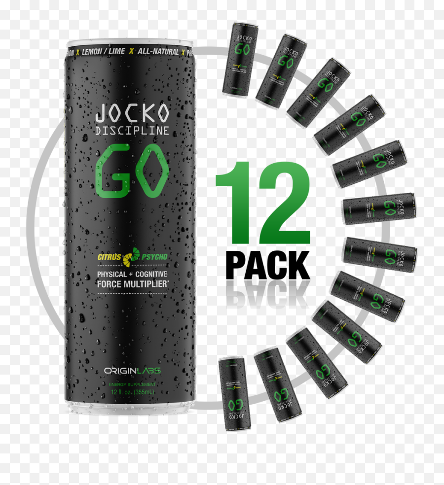 Jocko Discipline Go Drink - Citrus Psycho Pack Of 12 Png,Psycho Png