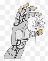 Presentation Robot Hand Flower Hp - Cartoon png
