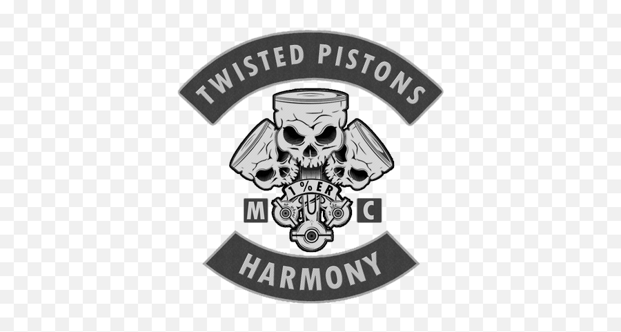 Charters - Twisted Pistons Mc Label Png,Pistons Logo Png