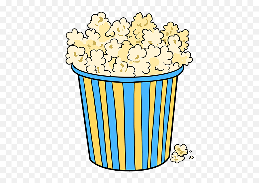 Popcorn Kernel Png - How To Draw Popcorn Simple Popcorn Popcorn Drawing Png,Popcorn Transparent