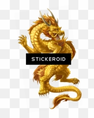Download Hd Chinese Dragon - Golden png
