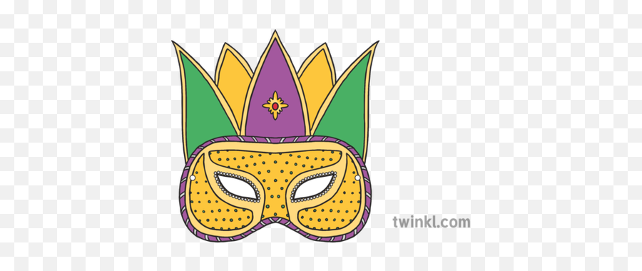 Mardi Gras Mask 03 Illustration - Twinkl Mask Png,Mardi Gras Mask Png