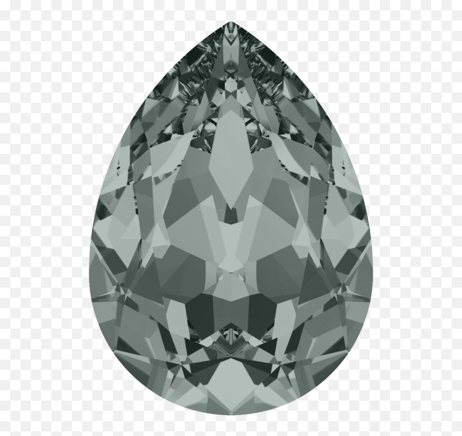 Pear 4320 Mm 8x6 Black Diamond F - Swarovski Aquamarine Pear Png,Black Diamond Png