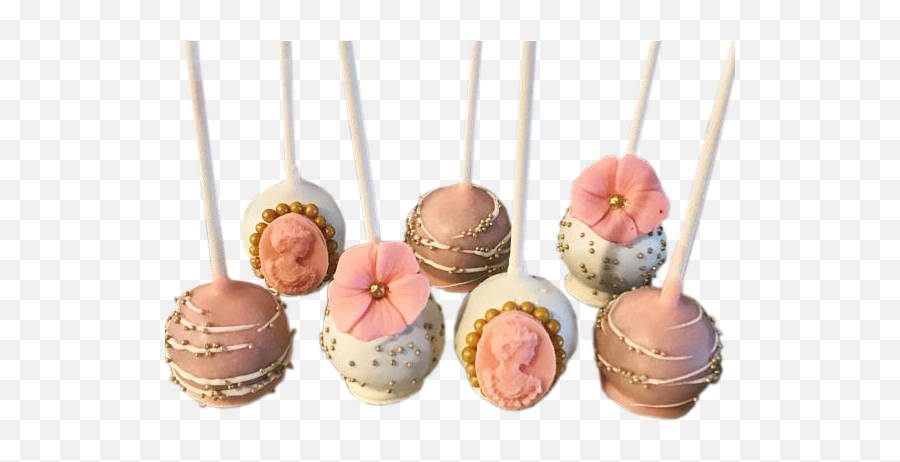 Alternative To Popcorn While Watching - Pink And Gold Cake Pops Png,Cake Pops Png