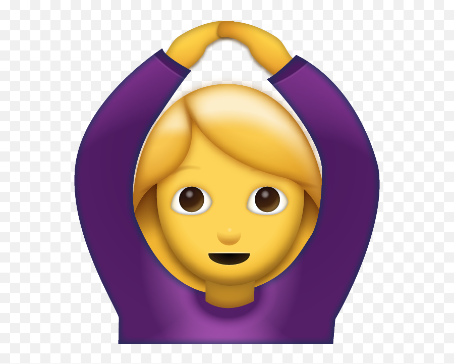 Saying Yes Emoji Clipart Png Download - Hands Above Head Emoji,Iphone Emojis Png