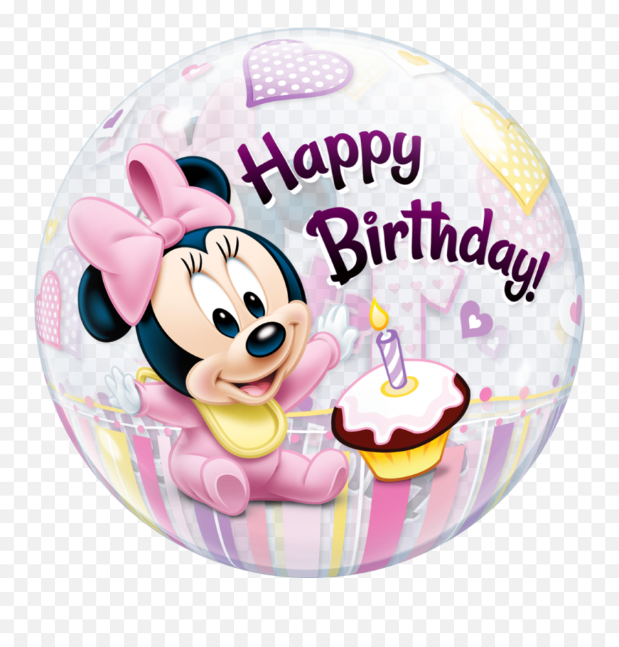 Disney Minnie Mouse 1st Birthday Bubble - Minnie Mouse 1st Birthday Png,Baby Minnie Mouse Png