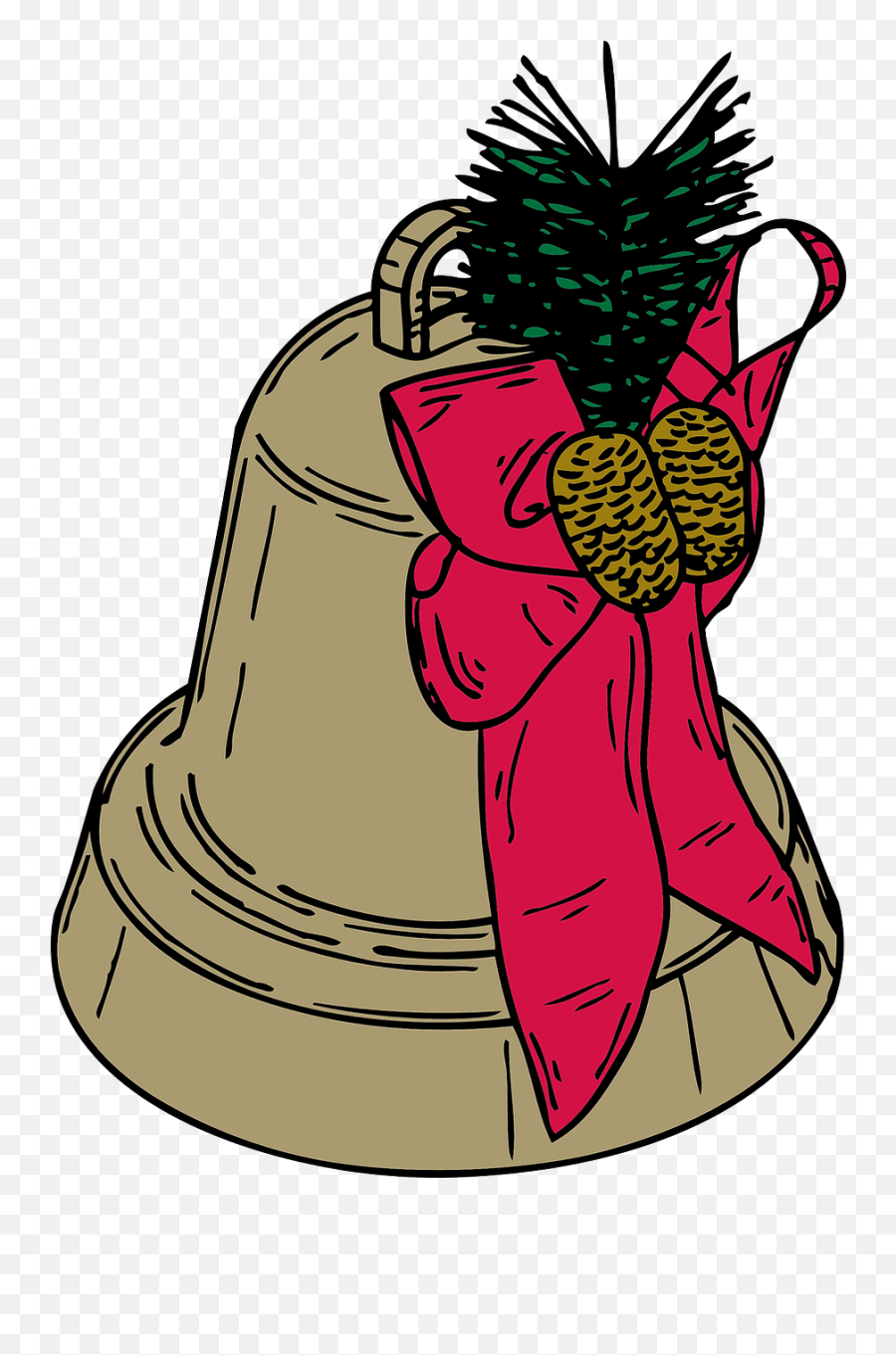 Bell Christmas Holiday - Christmas Bell Clipart Png,Holiday Bow Png