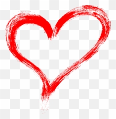 10 Red Grunge Brush Stroke Heart - Heart Png,S Png
