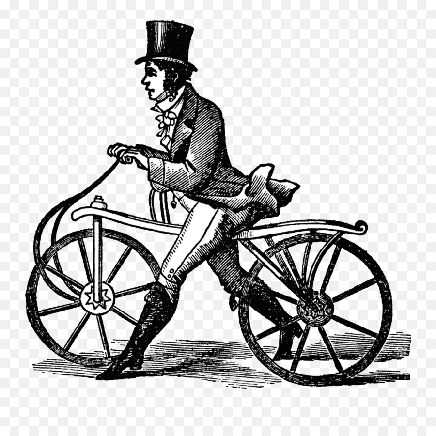 Very Old Bicycle Transparent Png - First Bike In History,Old Photo Png