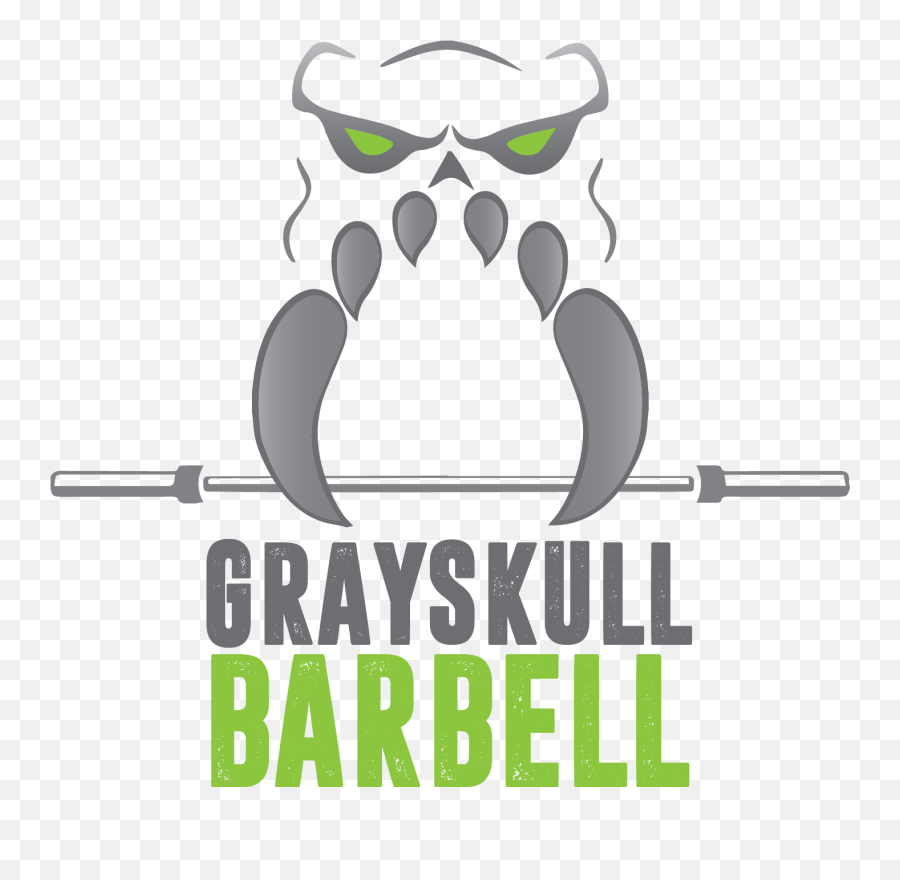 Grayskullbarbelllogoiwhitebarbell Grayskull Barbell - Owl Png,Barbell Logo