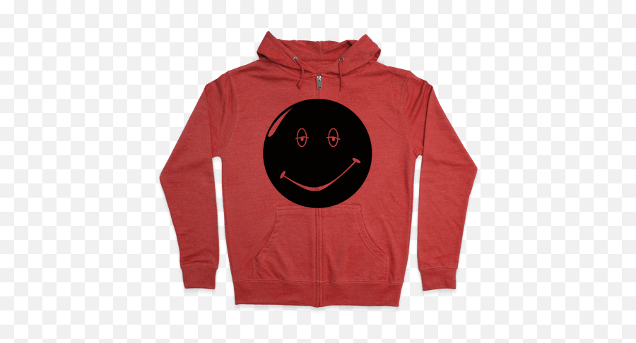 Download Dazed And Confused Stoner Smiley Face Zip Hoodie - Hoodie Png,Confused Face Png
