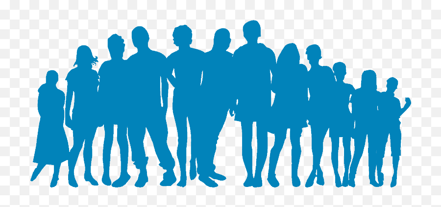Hereu0027s The Thing - Cartoon Extended Family Full Size Png Crowd Of People Silhouette Png,The Thing Png