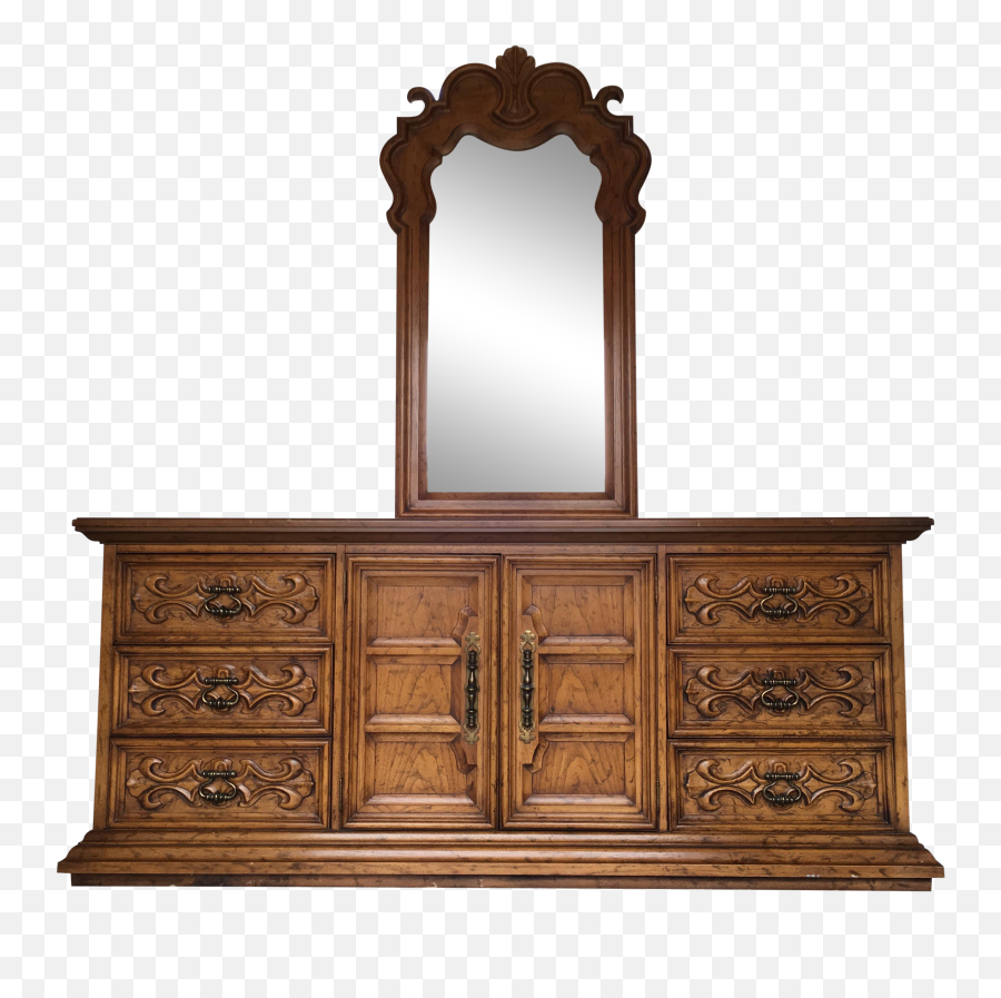 Velero By Drexel Dresser U0026 Mirror - Vintage Drexel Dresser With Mirror 1970 Png,Dresser Png