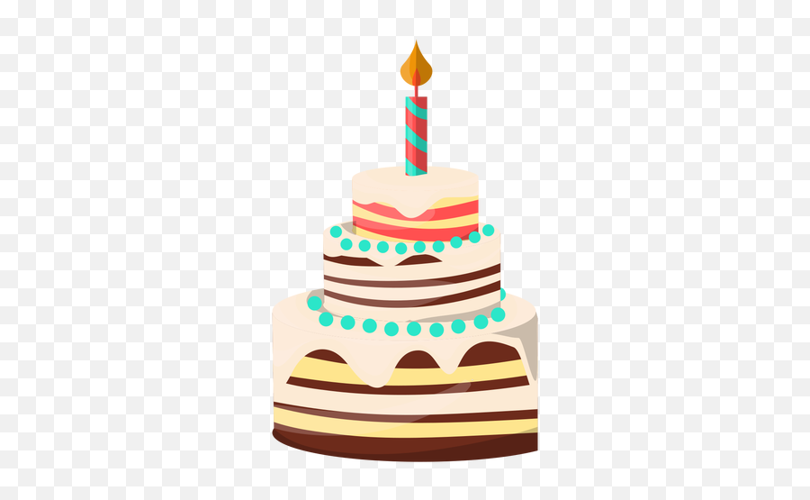 Three Floors Birthday Cake Illustration - Transparent Png Birthday Cake,Pastries Png