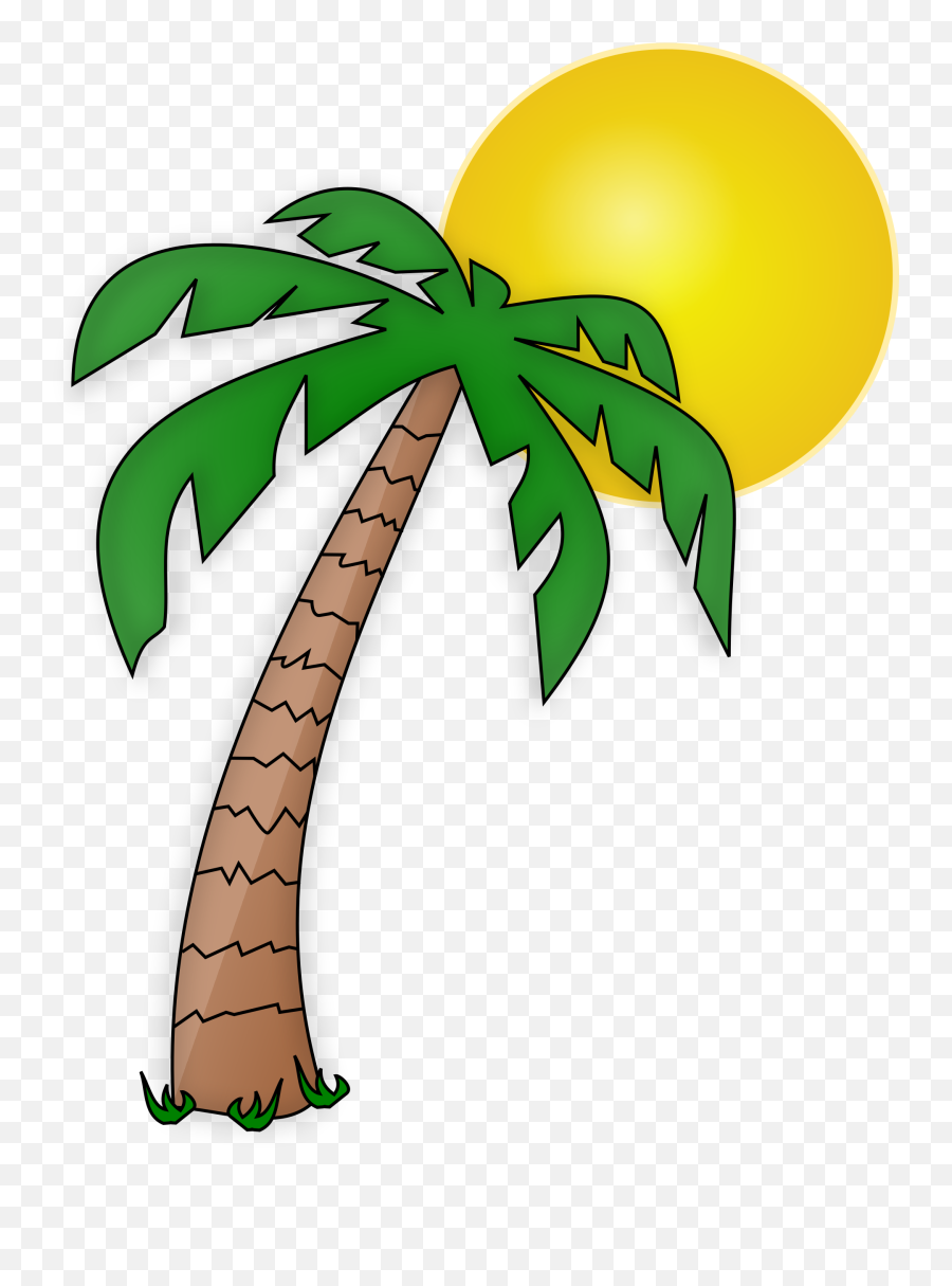 Palm Tree Clip Art Transparent - Palm Tree Clip Art Png,Clip Art Transparent Background