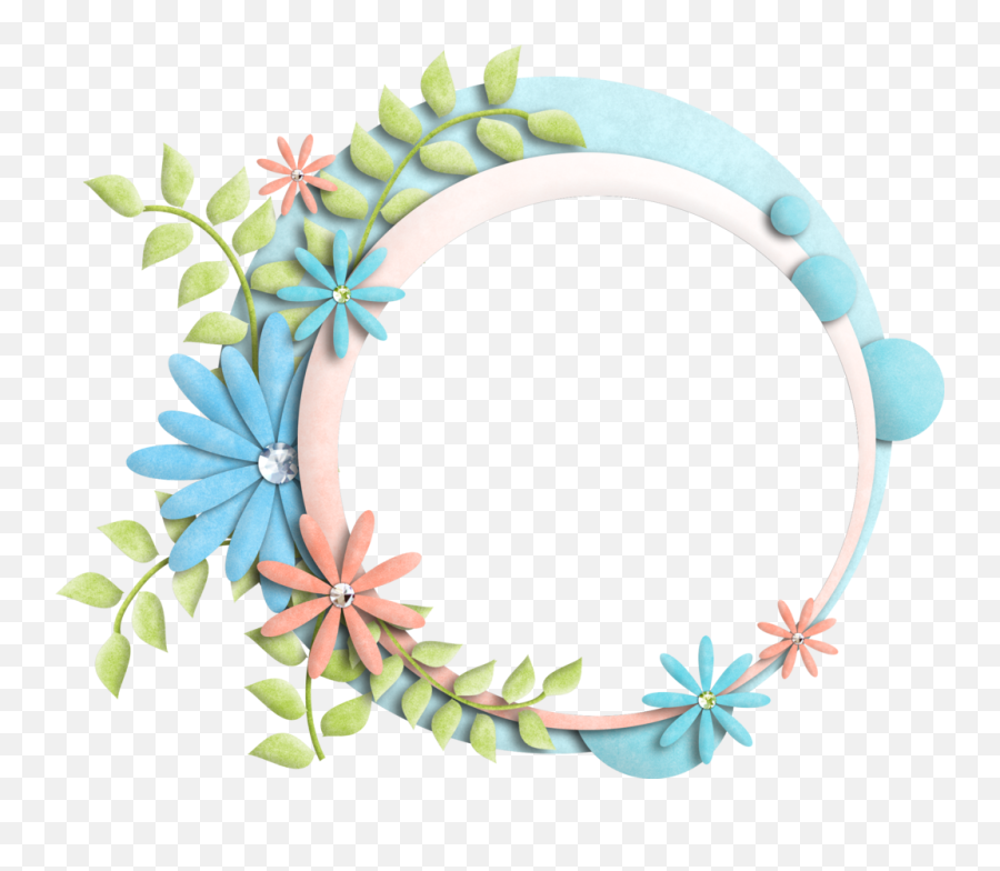 Floral Frame Transparent Background - Transparent Background Png,Floral Circle Png