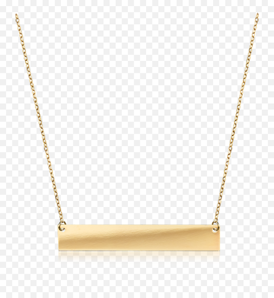 Gold Bar Engravable Necklace In 14k Yellow - Stella And Dot Engravable Bar Necklace Png,Gold Bar Png