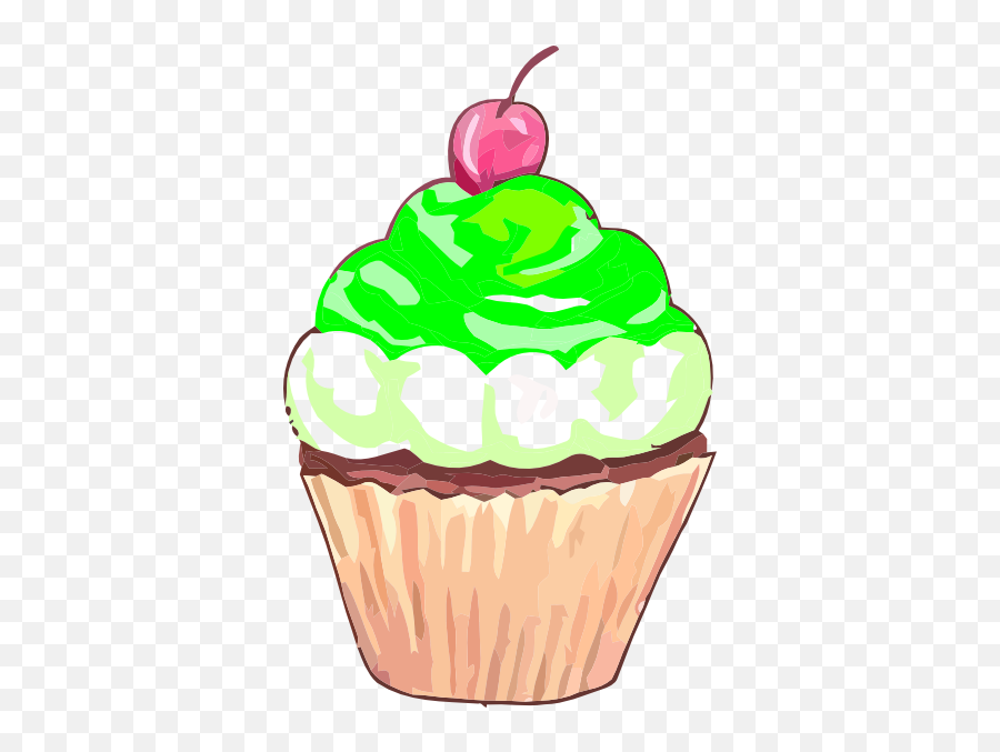 Green Cupcake Clip Art - Vector Clip Art Online Sweet Treat Treat Clip Art Png,Cupcakes Png