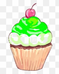 Green Cupcake Clip Art - Vector Clip Art Online Sweet Treat Treat Clip Art Png,Cupcakes Png