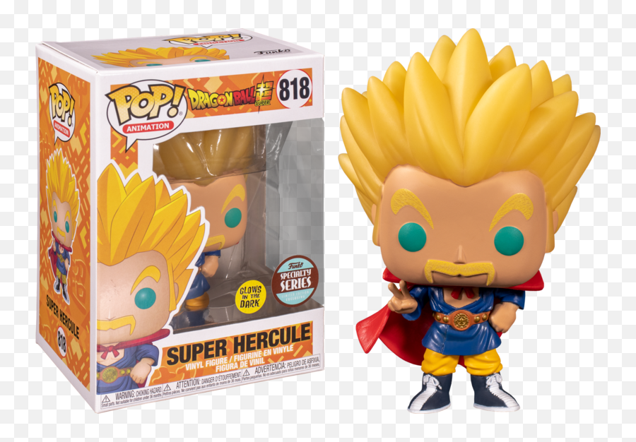 Pre - Order Pop Animation 818 Dbs S4 Super Saiyan Hercule Gitd Specialty Series Super Saiyan Hercule Funko Pop Png,Super Saiyan Png