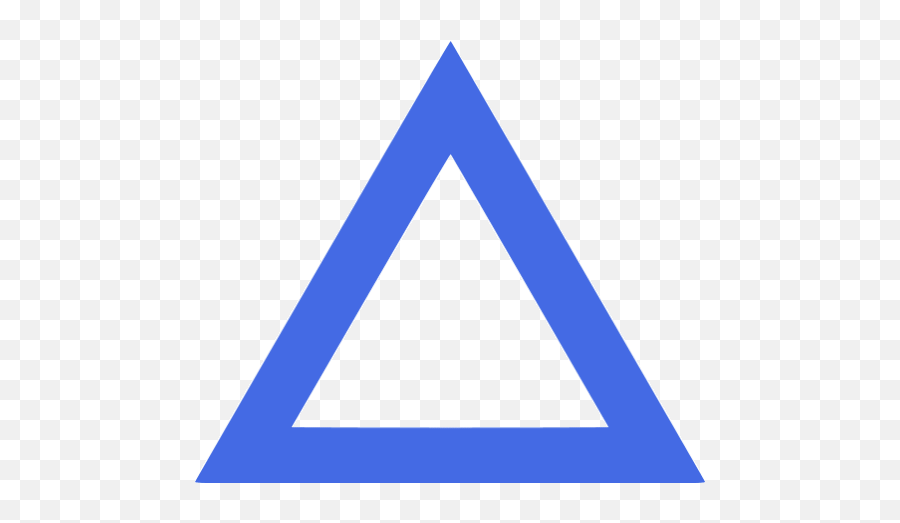 Royal Blue Triangle Outline Icon - Free Royal Blue Shape Icons White And Blue Triangle Png,Blue Triangle Logo