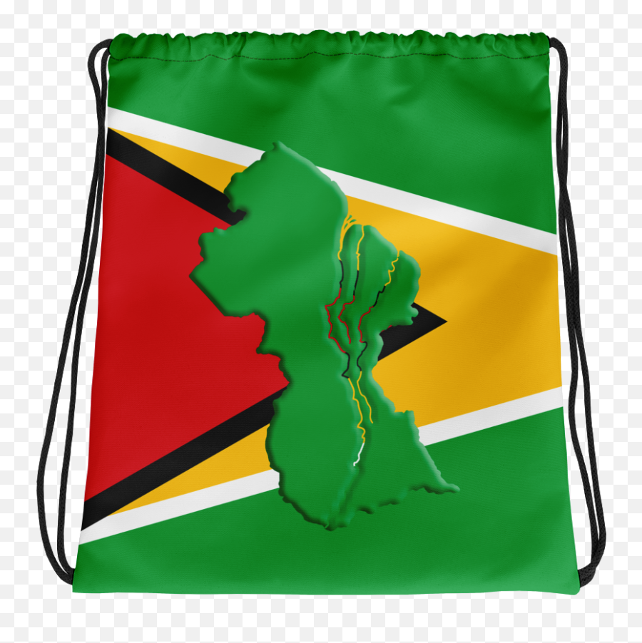 Guyana Flag Drawstring Bag - Drawstring Png,Guyana Flag Png