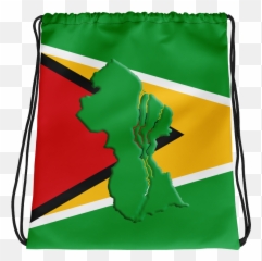 Guyana Flag Drawstring Bag - Drawstring Png,Guyana Flag Png