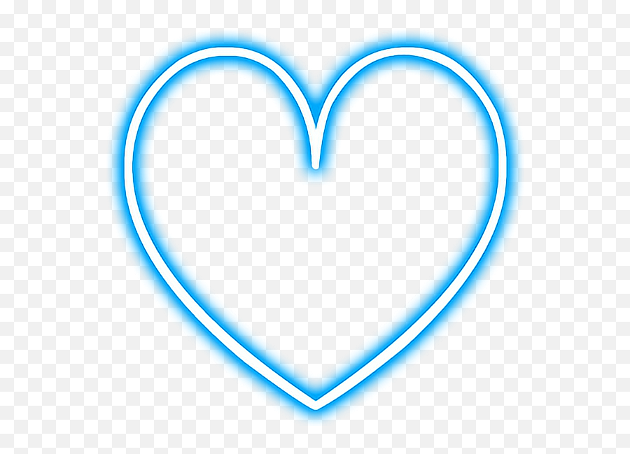 Heart Love Neon Snapchat Blue Glowing - Neon Blue Heart Png,Snapchat Heart Filter Png