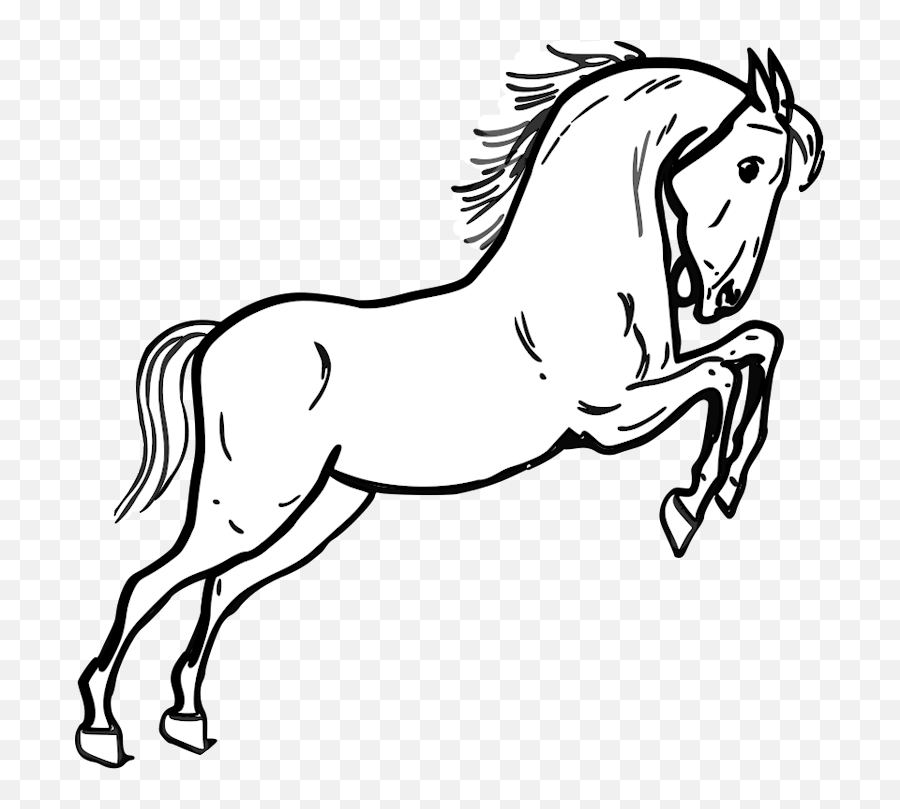 Horse Coloring Pages - Horse Clipart Black And White Png,Transparent Coloring Pages