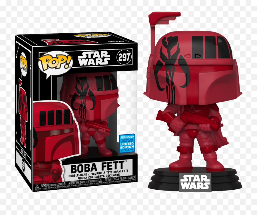 Pop Star Wars Boba Fett With Mandalorian Symbol In Protector Wondrous Convention Exclusive 2020 - Boba Fett Funko Pop 297 Png,Mandalorian Png