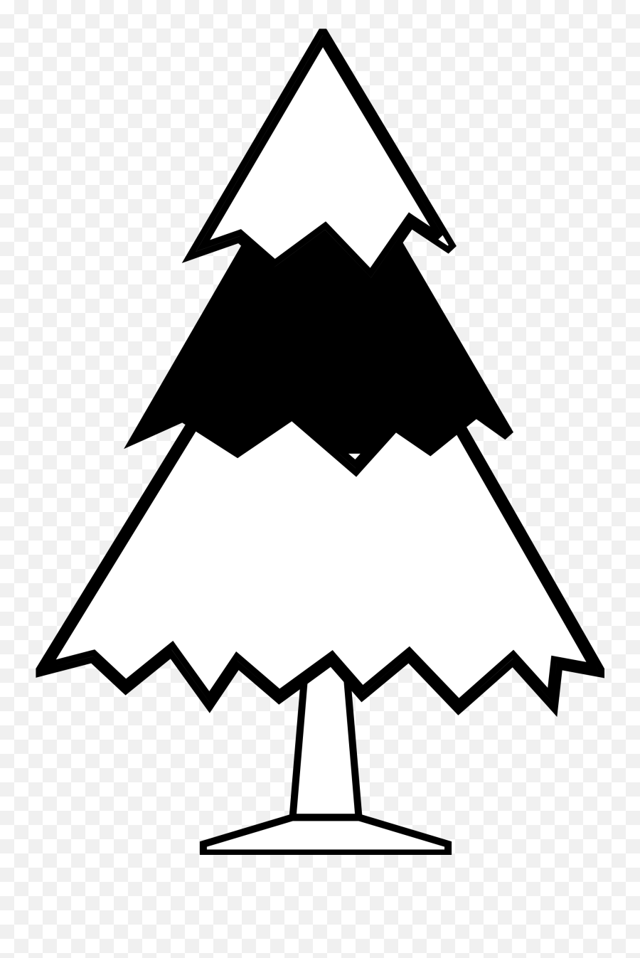 Download Hd Present Black And White Christmas - Simple Easy Drawing Tree Png,Tree Line Png