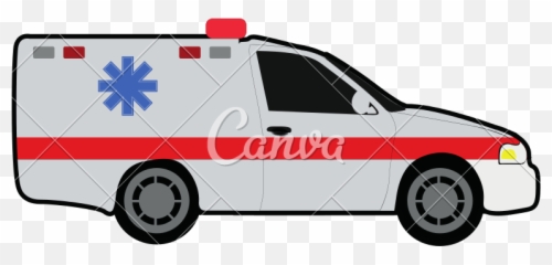Clip Art Side View Of An Ambulance With Transparent - Transparent Side Of Ambulance Car Png,Ambulance Transparent