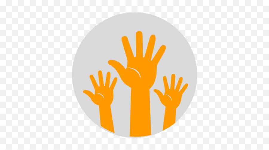 Download Hd Volunteer - Transparent Hands Raised Icon Png,Vollunteer Icon