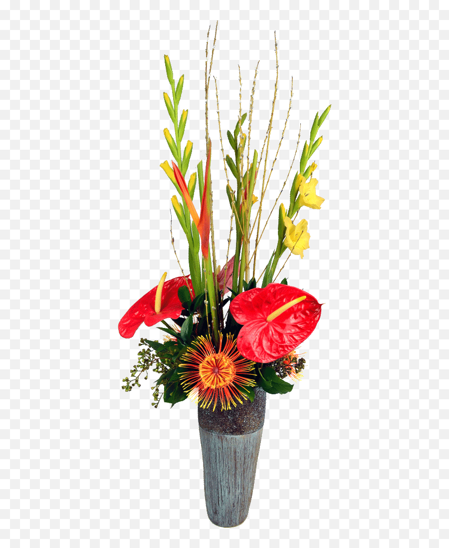 Download Hd Tropical Flower Vase Png - Big Size Flower Vase Png,Vase Png