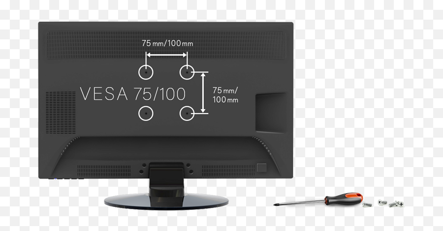 Echo - Vesa Mount Monitor Back Png,Dual Monitor Icon