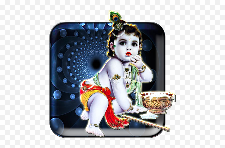 Floating Krishna Fall And Theme Lockscreen - Apps On Google Play Mahant Swami With Krishana Png,Krishna Icon