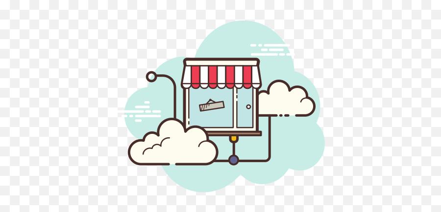 Online Shop Icon In Cloud Style - Paper Airplane Icon Free Png,Shoping Icon