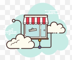 Online Shop Icon Cloud Style - Paper Airplane Icon Free png
