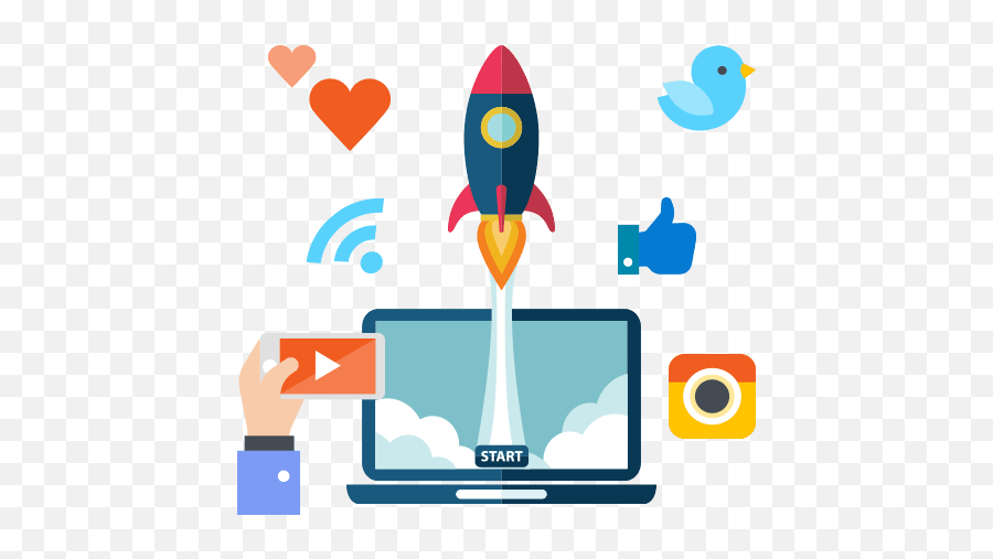 Social Media Protodev Information Technology Solutions - Digital Marketing Services Offer Png,Facebook Rocket Icon