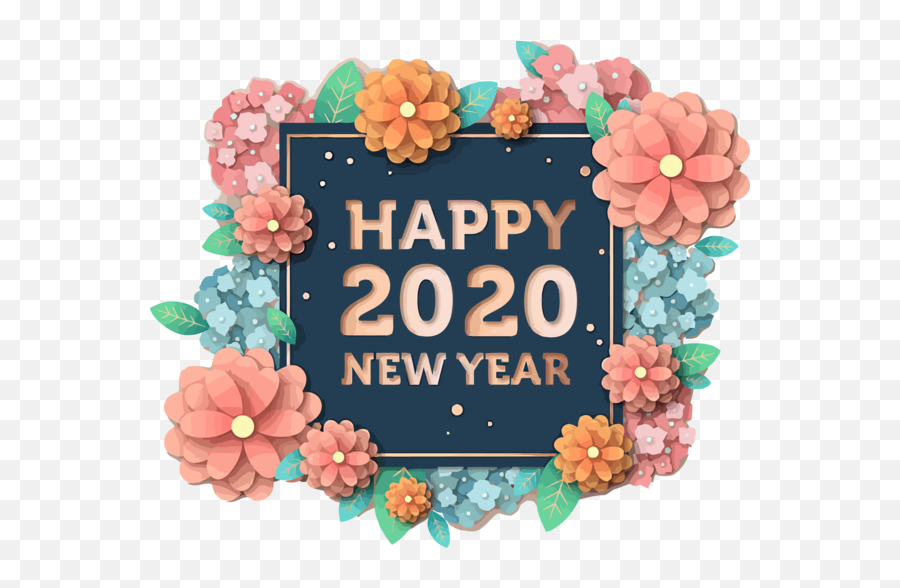 Download New Year Flower Floral Design Plant For Happy 2020 - Ben 10 Alien Force Png,Flower Background Png
