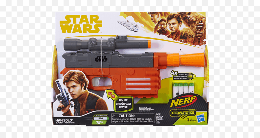 Star Wars - Solo Han Nerf Glowstrike Blaster Series 2 Nerf Han Solo Blaster Png,Nerf Gun Png
