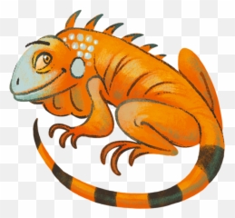 Iguana Clipart Orange - Iguana Png,Iguana Png