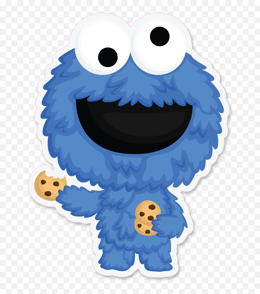 Cookie Monster Vinyl Stickers - Cookie Monster Father Day Card Png,Cookie Monster Png