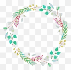 Wreath Flower - Mint Green Floral Border png