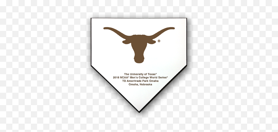 2018 14 Laser Engraved Home Plate Plaque - Texas Texas Longhorns Png,Home Plate Png