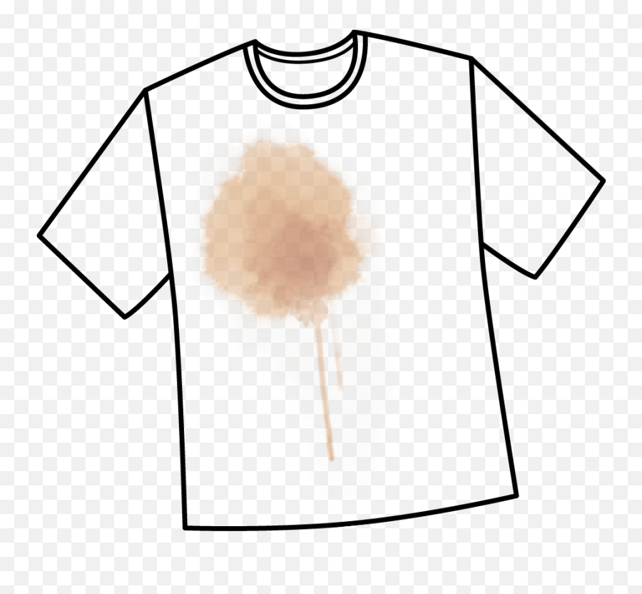 T Shirt Stained Png - Coffee Stain On White Tshirt,Coffee Stain Png