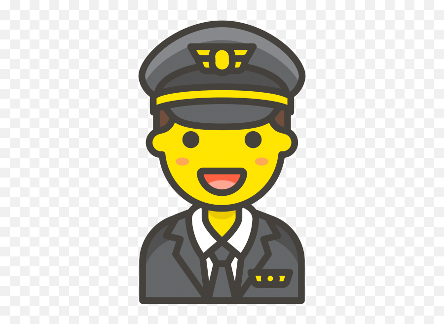 Man Emoji - Man Cartoon Icon Png,Pilot Png